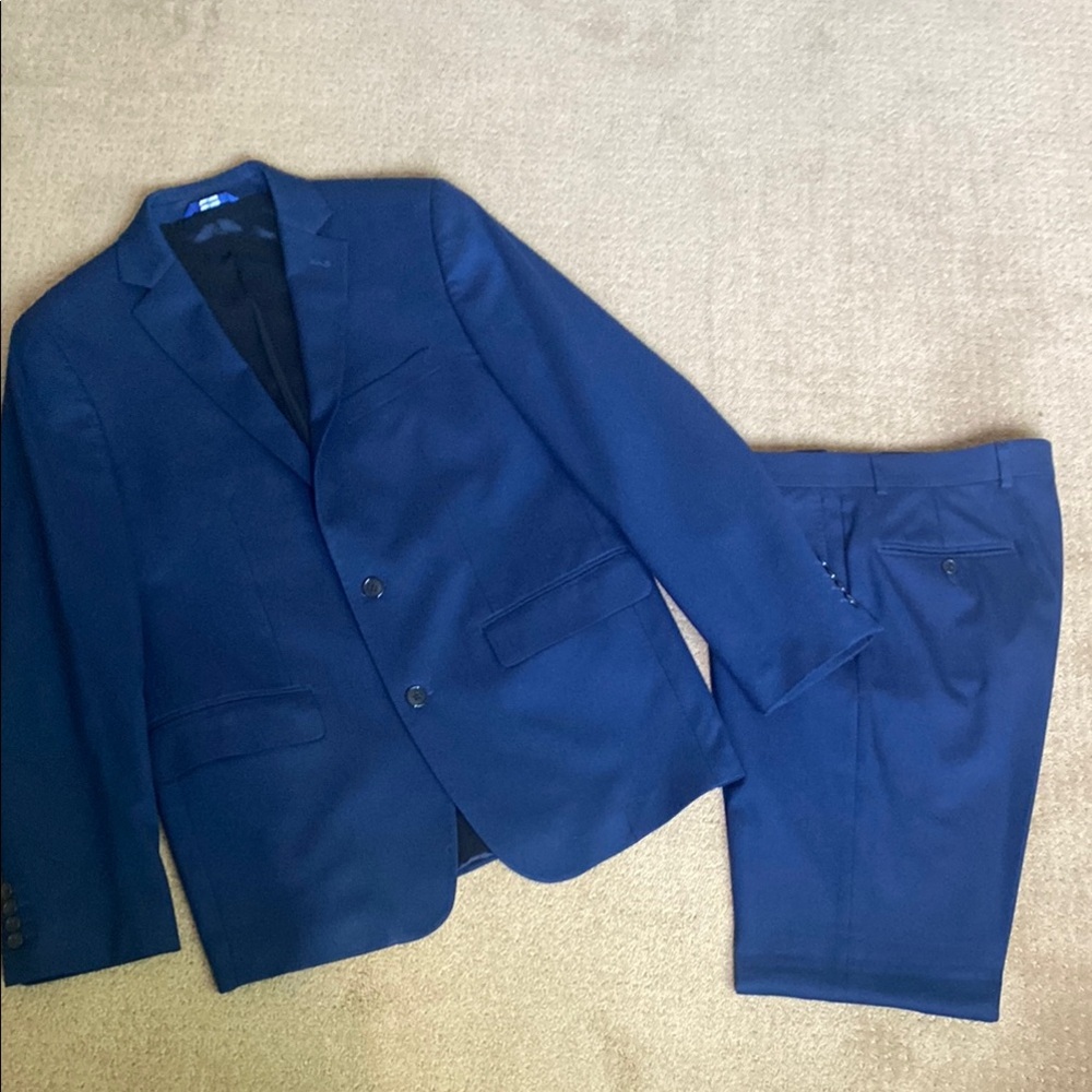 Men's premier flex slim fit Navy blazer and pants suit